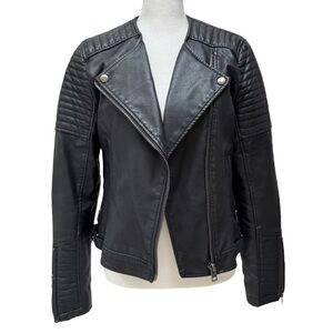 Forever 21 Faux Leather Quilted Moto Jacket